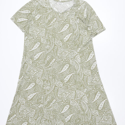 Damart Womens Green Paisley Dress Size 18