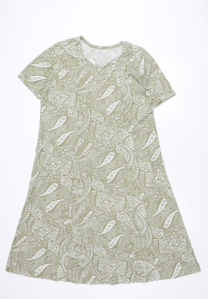 Damart Womens Green Paisley Dress Size 18