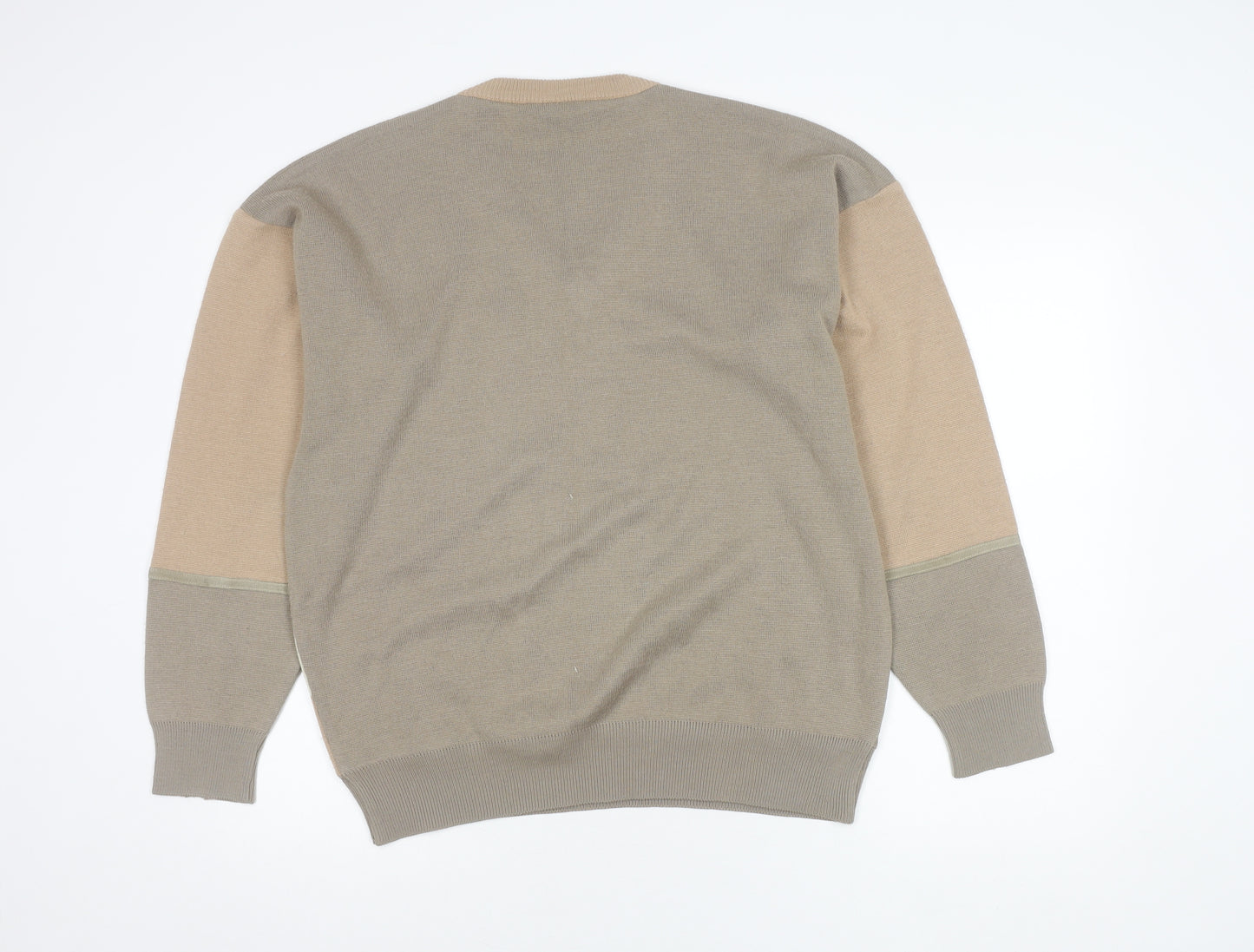 Firenze Men's Beige XL V-Neck Pullover Jumper
