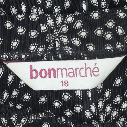 Bonmarché Women's Black Geometric Skirt Size 18