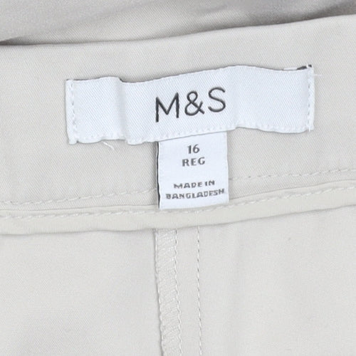 Marks and Spencer Beige Women's Trousers Size 16
