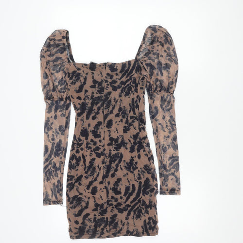 NAANAA Women's Multicoloured Animal Print Dress