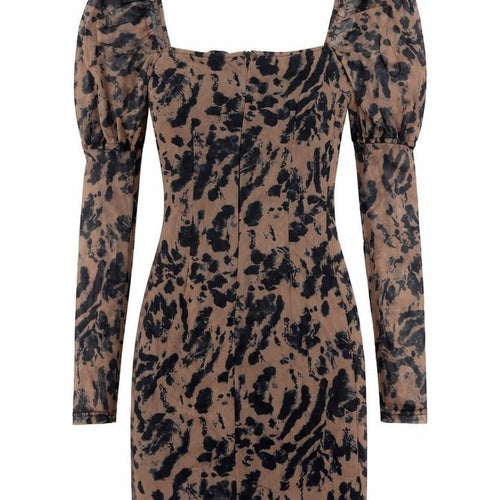NAANAA Women's Multicoloured Animal Print Dress