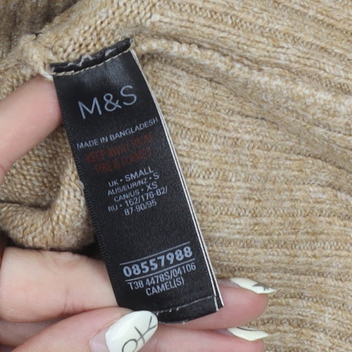Marks and Spencer Women’s Beige Polka Dot Pullover Jumper