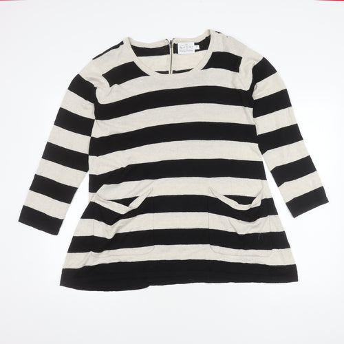 Masai Women's Black Stripe Tunic Jumper, Size S