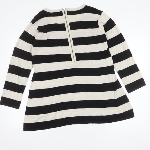 Masai Women's Black Stripe Tunic Jumper, Size S