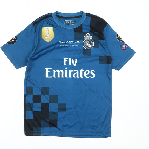 Ronaldo Children's Blue 3rd Kit Real Madrid Shirt Short Sleeve