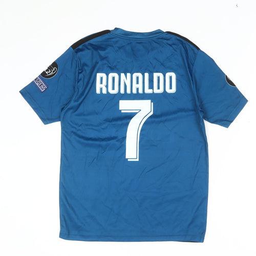 Ronaldo Children's Blue 3rd Kit Real Madrid Shirt Short Sleeve