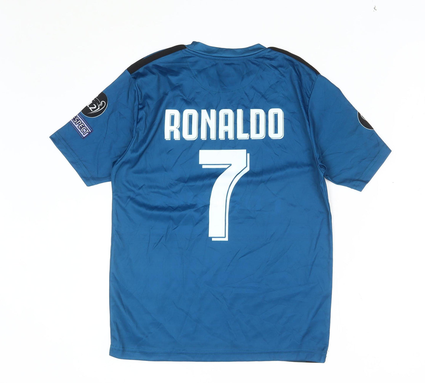 Ronaldo Children's Blue 3rd Kit Real Madrid Shirt Short Sleeve