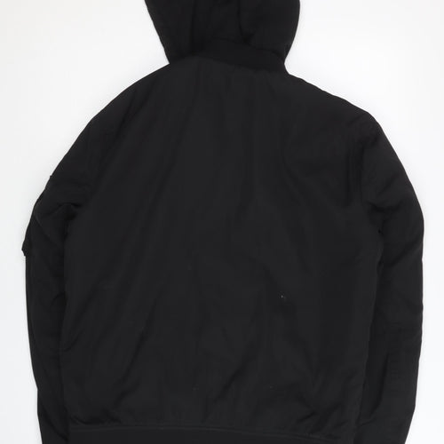 New Look Men's Black Bomber Jacket M with Hood