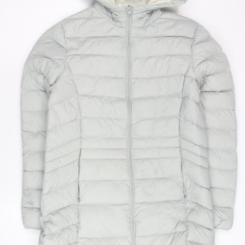 Baleno Women's White Puffer Jacket Size 14 Winter Hooded