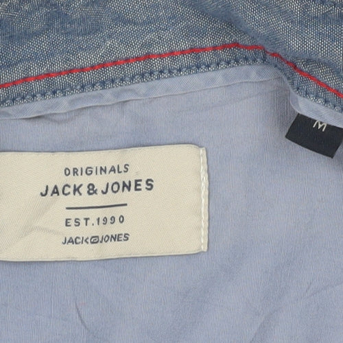 Jack & Jones Men's Blue M Long Sleeve Button-Up Shirt