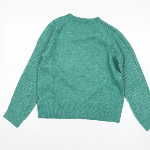 Marks and Spencer Women's Green Cable-Knit Jumper S