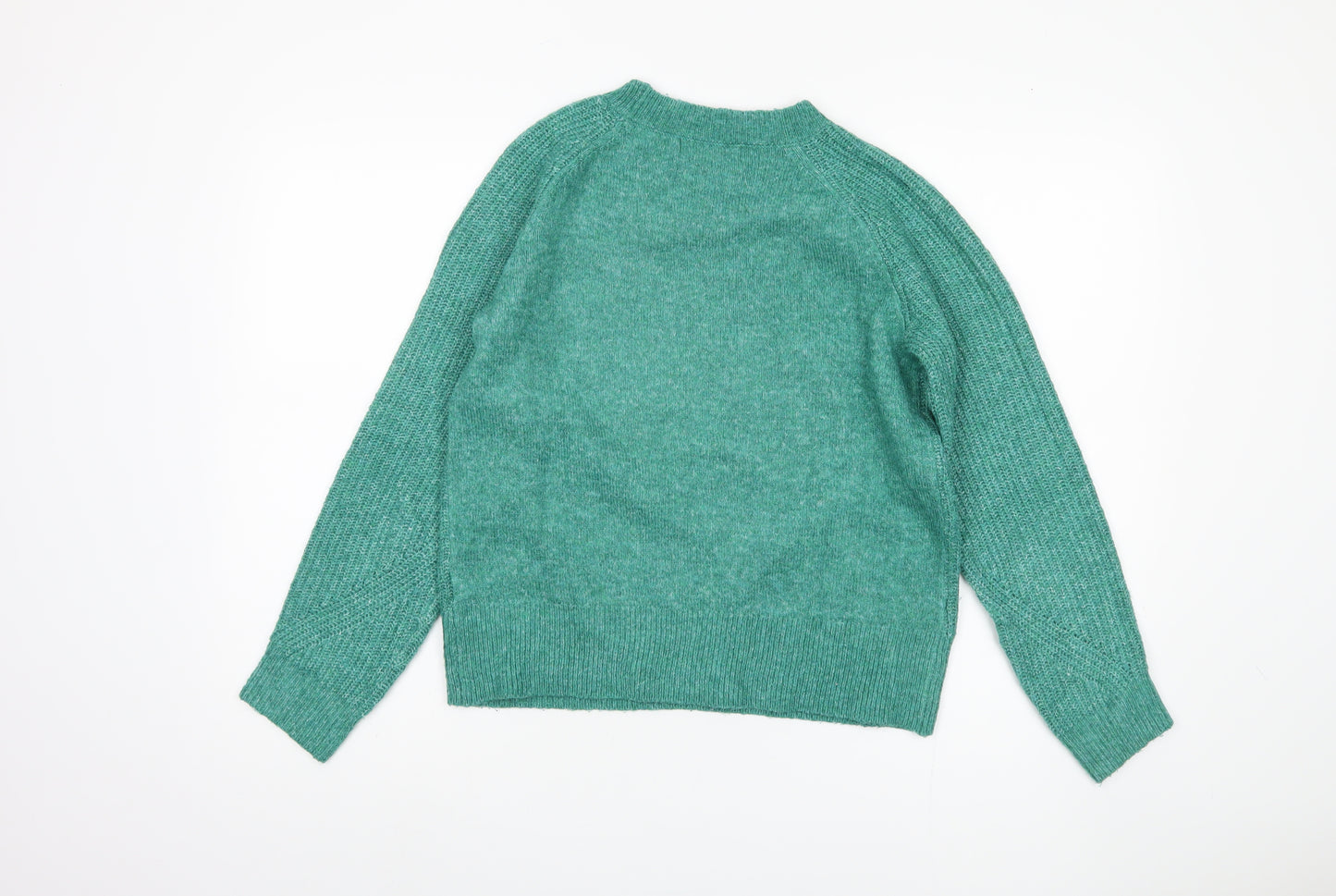 Marks and Spencer Women's Green Cable-Knit Jumper S