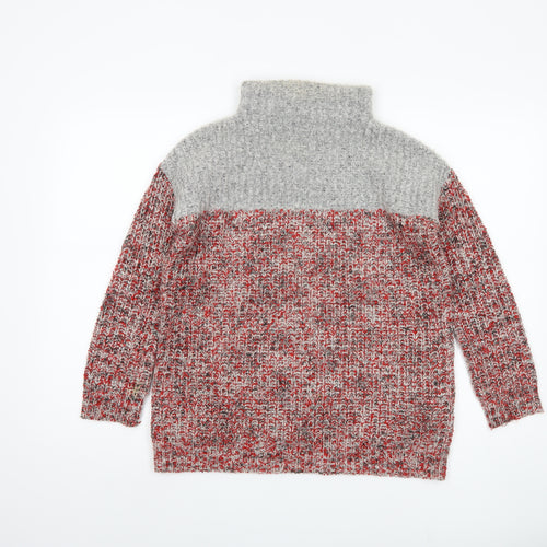 Topshop Women's Multicoloured Roll Neck Jumper Size 8
