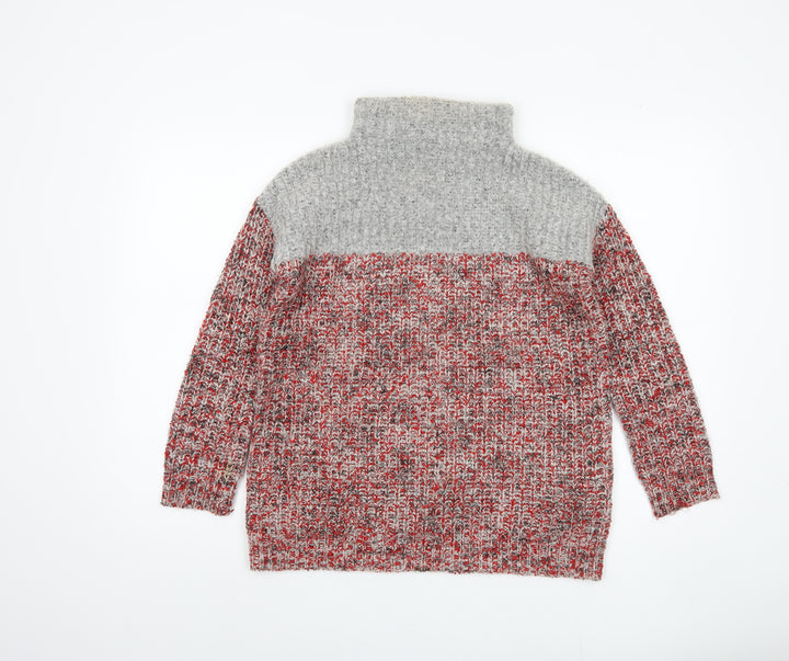 Topshop Women's Multicoloured Roll Neck Jumper Size 8