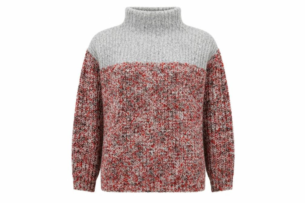 Front view of Topshop Women's Multicoloured Roll Neck Jumper, size 8
