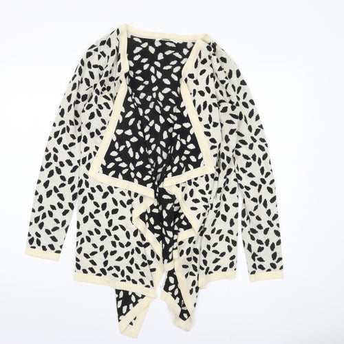 Liz Claiborne Women's Black & Ivory Open Front Cardigan Size S