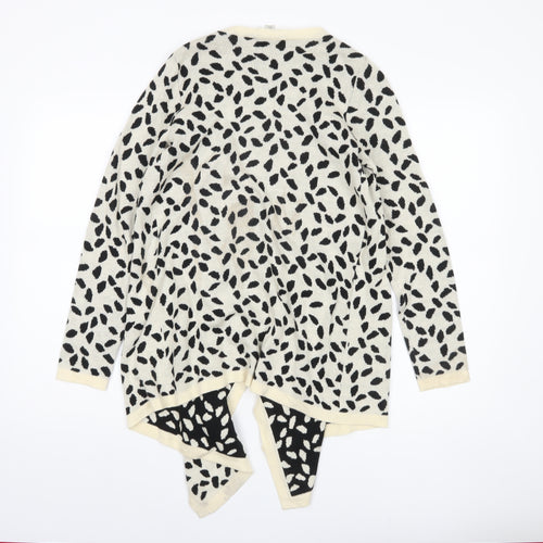 Liz Claiborne Women's Black & Ivory Open Front Cardigan Size S