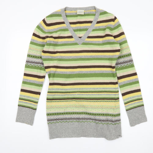 Next Women Multicoloured V-Neck Pullover Jumper Size 12