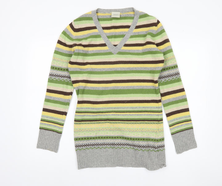 Next Women Multicoloured V-Neck Pullover Jumper Size 12
