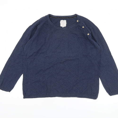 Mantaray Women's Blue Cotton Jumper Size 18