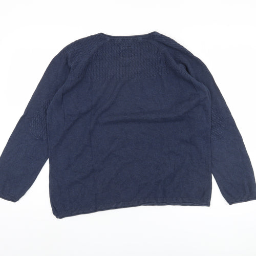 Mantaray Women's Blue Cotton Jumper Size 18