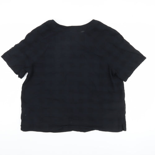 Marks and Spencer Women's Black Button-Up Top Size 10