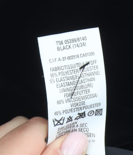 Marks & Spencer Women's Black Pencil Skirt, Size 14