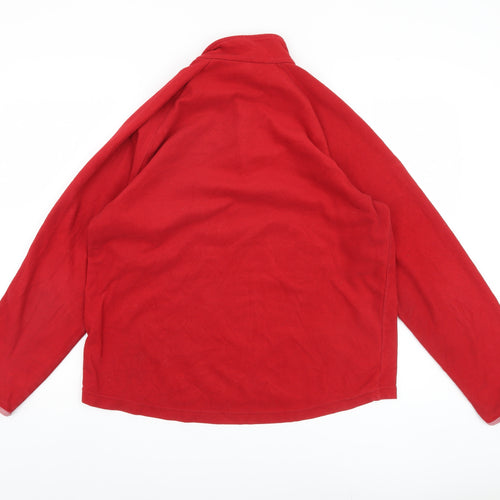 Quechua Men's Red Fleece Sweatshirt, Size M, 1/2 Zip