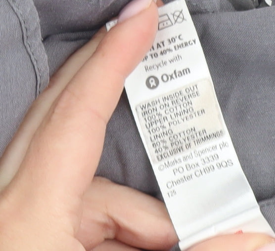 Marks & Spencer Girls Grey Sequin A-Line Dress, 8 Years