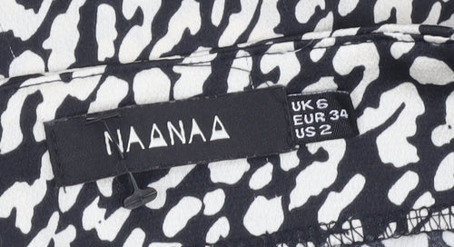 NAANAA Women's Animal Print Midi Skirt Size 6