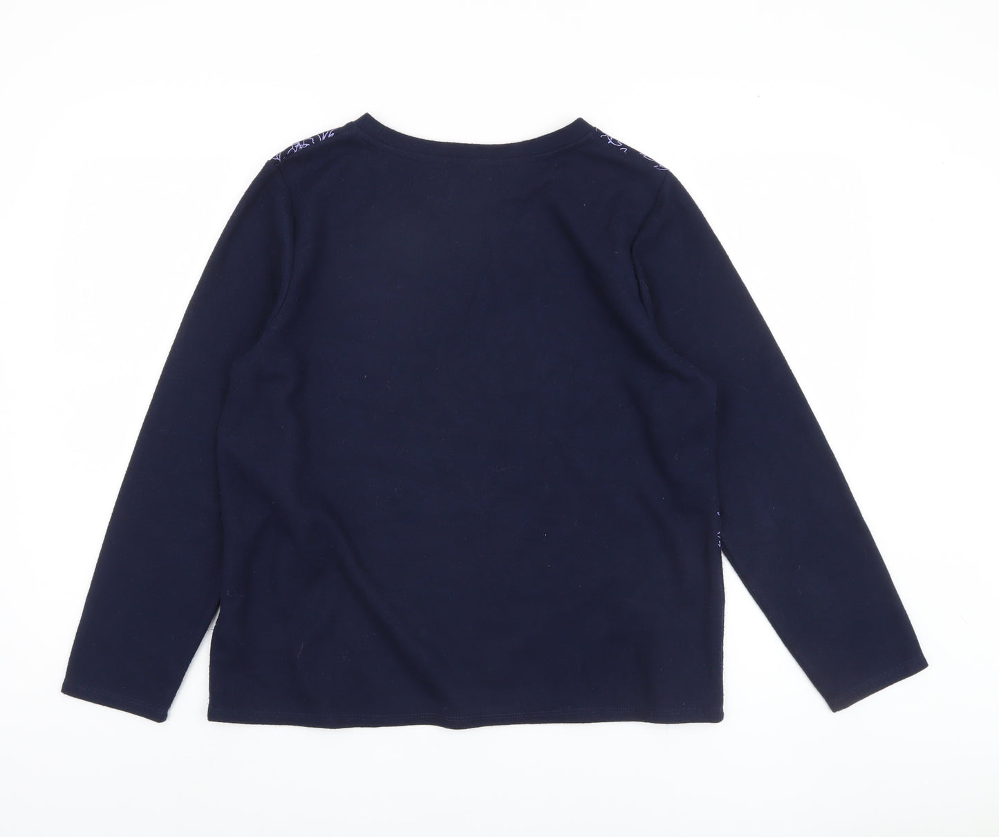 Marks and Spencer Women Blue Floral Pullover Jumper Size 16