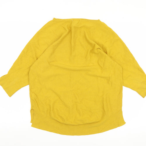 Monsoon Women's Yellow Tunic Jumper 3/4 Sleeve M