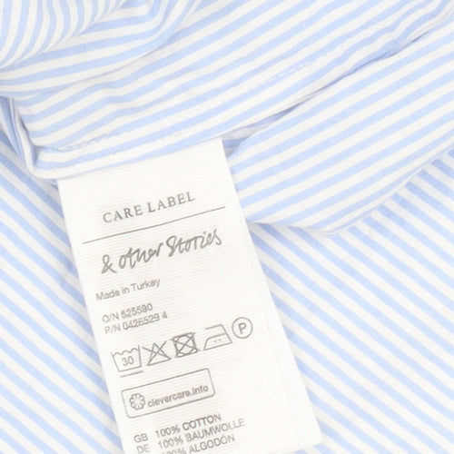 Blue & Other Stories Women's Blouse, Size 14, Striped