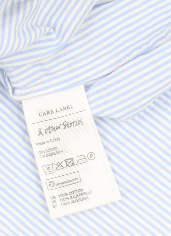 Blue & Other Stories Women's Blouse, Size 14, Striped