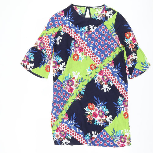 Next Women's Multicoloured Floral Shift Dress, Size 8