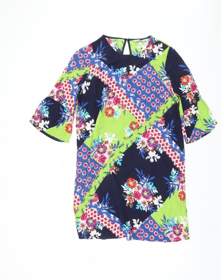 Next Women's Multicoloured Floral Shift Dress, Size 8
