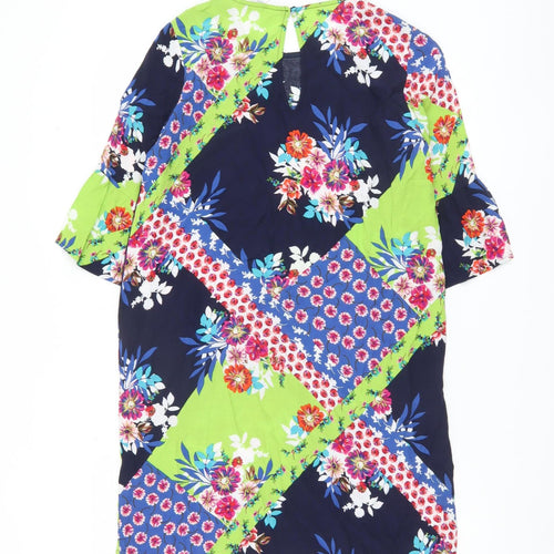 Next Women's Multicoloured Floral Shift Dress, Size 8