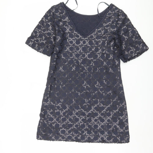 Monsoon Women's Blue Short Sleeve Dress Size 8