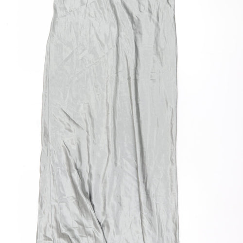 Etam Women's Grey Long Slip Dress Size 14