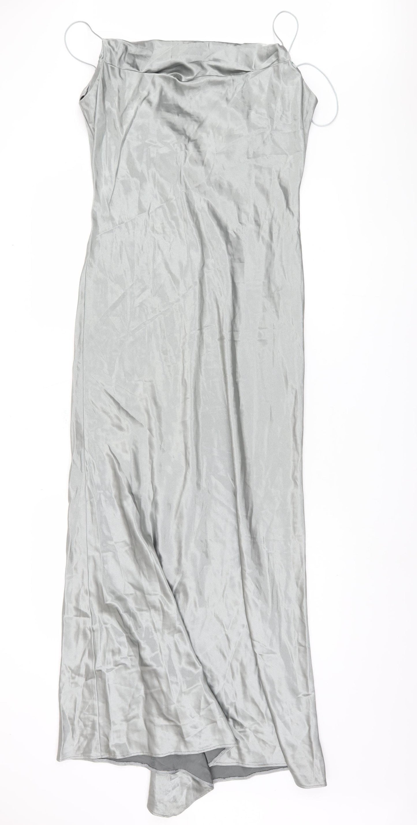 Etam Women's Grey Long Slip Dress Size 14