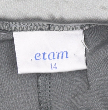 Etam Women's Grey Long Slip Dress Size 14