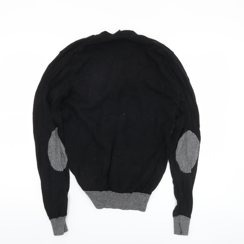 Simon Carter Men's Black V-Neck Cardigan Size M