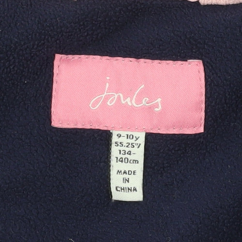 Joules Girls Blue Hooded Parka Coat Age 9-10