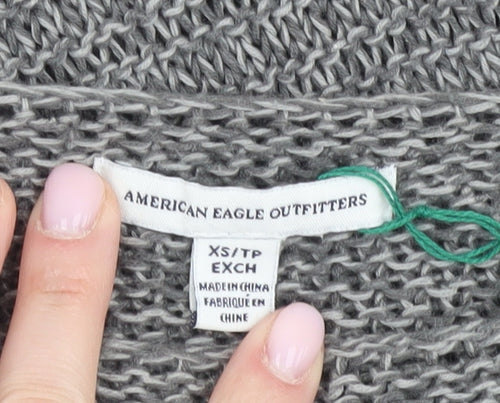 American Eagle Women's Grey XS Pullover Jumper