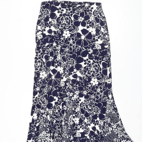 Marks and Spencer Women’s Blue Floral Midi Skirt