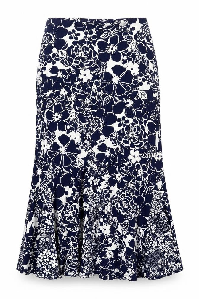 Marks and Spencer Women’s Blue Floral Midi Skirt