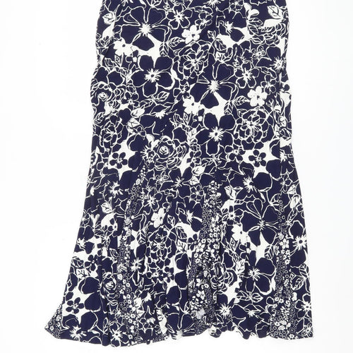 Marks and Spencer Women’s Blue Floral Midi Skirt