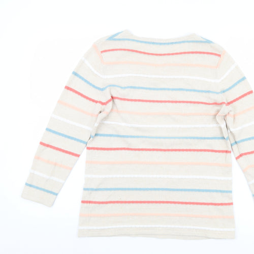 Isle Essentials Women's Beige Striped Pullover S